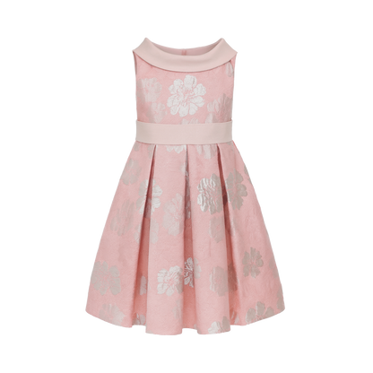 dress Pink  metalic floral 